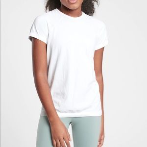 Athleta White Athletic Shirt